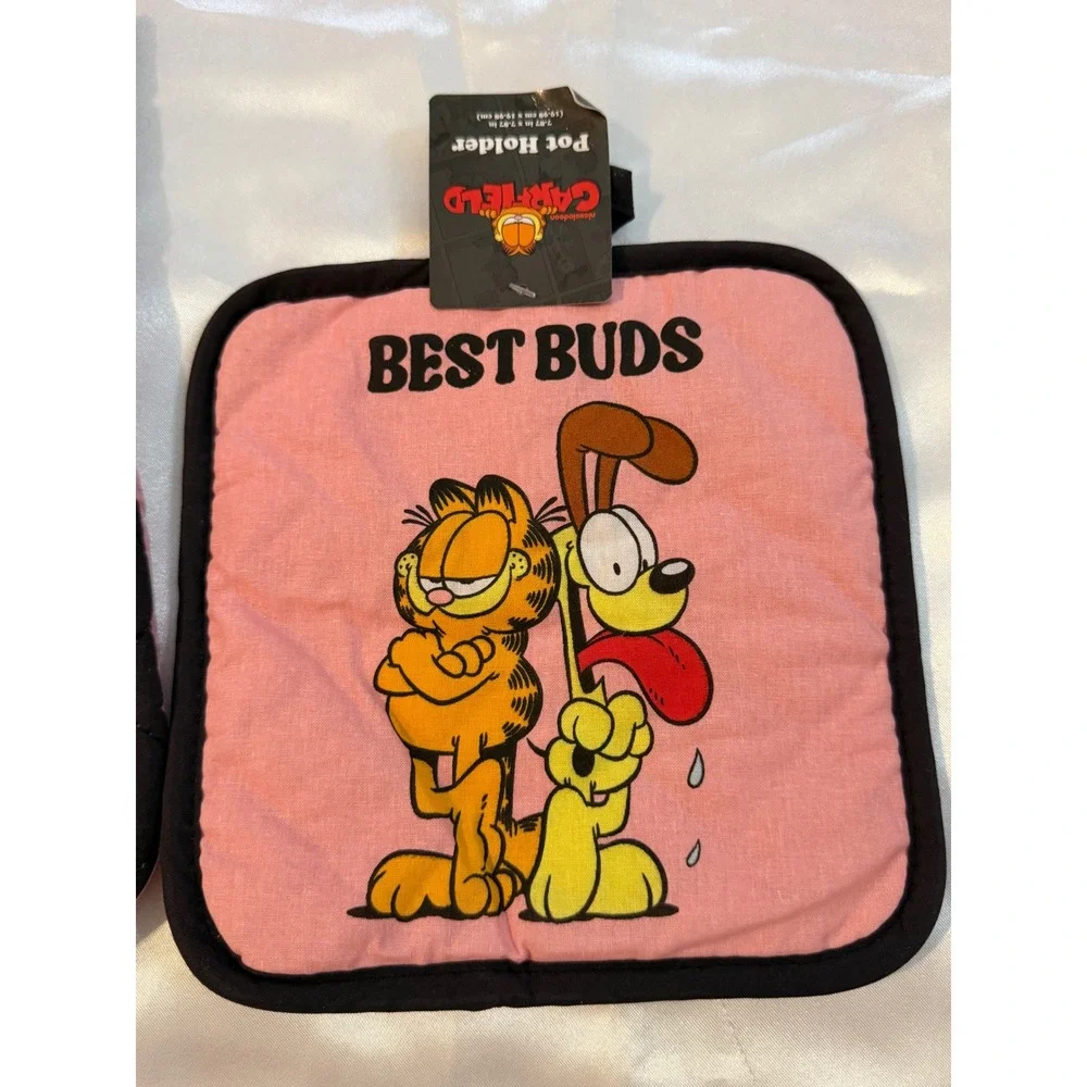 Garfield Odie‎ Best Buds Pink Oven Mitt and Pot Holder Set Nickelodeon New